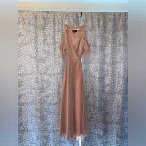 Lulu Blush Pink Cold-Shoulder Wrap Dress Size S